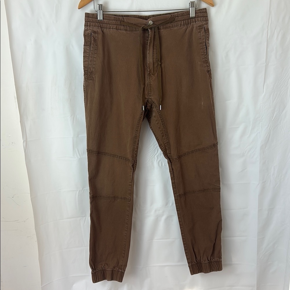 Tainted denim Jogger pants with Elastic Cuffs and Drawstring Waist men size 34